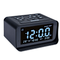 Miniatyrbild 3 av 5: LED digital väckarklocka för sovrum med USB-laddningsport, radioklocka, temperatur, elektronisk