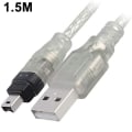 Miniatyrbillede 2 af 8: USB-kabel (han til Firewire IEEE1394a han, med 4 ben, til enheder