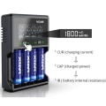 Miniatyrbild 4 av 8: VC4S USB-laddare 4 platser snabbladdare för 3,6V/3,7V Li-ion 18650