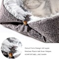 Miniatyrbillede 3 af 5: shimytop Katteseng Vaskbar Fluffy Kattepude - 2 i 1 Kattesoveplads Kat KLB