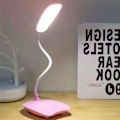 Miniatyrbillede 4 af 5: LED-opladningslampe til studerende, kontor, skrivebord, USB-lampe kan være lyserød