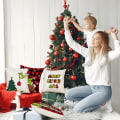 Miniatyrbillede 5 af 5: 4 stk. Julepyntebetræk i linned til jul