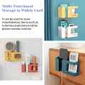 Miniatyrbillede 6 af 6: Vægmonteret telefonholder, telefonstativ med datakabelmodtagelse, hvid