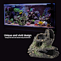 Miniatyrbilde 3 av 4: Harpiks akvarietredekorasjon kunstig drivved akvarium huledekorasjon Bole landskap med hull små fisk dyr svømming