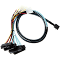Pikkukuva 1 / 8: Sisäinen Mini SAS SFF-8643 - (4) 29-pin SFF-8482 -liittimet
