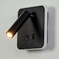 Miniatyrbillede 5 af 5: Hvid sengelampe indendørs H Tel væglampe seng væglamper gang væglampe med afbryder/11W LED COB + 9W SMD/360 graders rotation varm 13CM