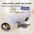 Miniatyrbild 2 av 7: Tunnel för katt, hundtunnel, donutformad tunnel i mocka, grå, 124 x 26 cm, KLB
