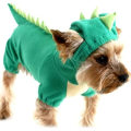 Pikkukuva 1 / 4: Dinosaurus-asu koiralle, vihreä, lemmikkieläinten vaatteet keskikokoisille ja suurille koirille, Halloween-dinosaurusasu lemmikkikoiralle (1 pakkaus, L)