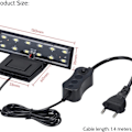 Miniatyrbillede 4 af 7: AC220V 5W 12 LED Akvarielys Fisk Glaslampe Hvidt Lys Bærbar KLB