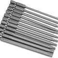 Miniatyrbillede 1 af 5: 11-delt ekstra lang (100 mm) Torx skruetrækkerbitssæt - T6-T40 KLB