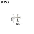 Pikkukuva 2 / 5: 3D Punk Nail Art Strap Hopea Vintage Chrome Metal Risti Muoto9 KLB