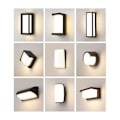 Pikkukuva 2 / 3: Moderni LED-seinävalaisin 30W, vedenpitävä IP65, sopii sisä- ja ulkokäyttöön, malli C suuri neutraali valo 4000K Mitat: 14x14x30cm KLB