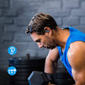 Miniatyrbillede 6 af 6: Bluetooth sports-hovedtelefoner, 60 timer med opladningsetui, LED-display, ENC HD