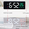 Miniatyrbild 3 av 7: 0715 Röstaktiverad LED-ljudlös, datum, temperaturdisplay, elektronisk klocka