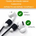 Miniatyrbilde 4 av 8: 2 par med Airpods-stropper kompatible med AirPods, svart stropp