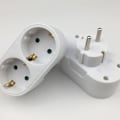 Miniatyrbillede 2 af 5: 2-vejs EU-stikkontakt, multistikkontakt, strømstik, tredobbelt stikkontakt-adapter