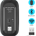 Miniatyrbillede 5 af 6: Mus LED Trådløs Mus Genopladelig 2.4G Lydløs Bluetooth 5.1 Bærbar USB KLB