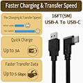 Miniatyrbillede 2 af 7: USB C Link-kabel 2,1 m kompatibel med Oculus Link-kabel