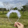 Miniatyrbillede 4 af 5: 4 stk. juledekoration hårbånd søde snefnug hårbånd børn