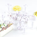 Miniatyrbilde 3 av 5: Fondantkake Biscuit Plunger Sugarcraft Blomsterblad Firkant THM005 KLB