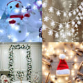 Miniatyrbild 5 av 5: Ljusslinga med 80 LED-snöflingor för hängande vinterdekoration, 10 m KLB