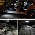 Miniatyrbillede 5 af 5: LED-pærer 6000-8000K 12V Hvide lyspærer Mini indvendige pærer Belysning til biler Nummerplade Kit med 21 stykker KLB
