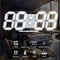 Miniatyrbild 5 av 5: 3D väggklocka för vardagsrum, gränsöverskridande digital klocka, 3D väckarklocka, LED-väggklocka