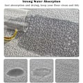 Miniatyrbilde 2 av 4: Badematte 48 x 78 cm Superabsorberende Memory Foam Baderomsmatte Maskinvaskbar Badematte for Kjøkken Baderom Inngangsparti KLB