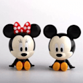 Pikkukuva 2 / 2: Minnie ja Mikki Hiiri Hiiri Kakunpäällinen Koriste Kakku Syntymäpäivähahmot KLB