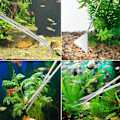 Miniatyrbillede 4 af 8: Akvarieværktøjssæt, 4 i 1 Langt Rustfrit Stålpindset Sølv KLB