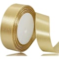 Miniatyrbillede 1 af 5: Guld satinbånd 25 mm x 22 m - dekorativt bånd til bryllupper,