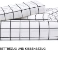 Miniatyrbild 4 av 5: Rutiga sängkläder + 2 rutiga örngott mikrofiber påslakan KLB