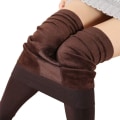 Miniatyrbilde 1 av 5: Kvinners tykke leggings tykke leggings stretchy bukser hofteløftende kaffe KLB