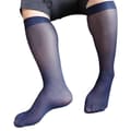 Herrstrumpor i klar nylon spandex, stora och marinblå KLB