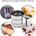 Miniatyrbillede 4 af 8: Enhånds rustfrit stål pulveriseret sukker shaker pulveriseret sukker sigte køkkenredskaber KLB