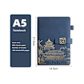 Miniatyrbillede 2 af 5: Linjeret notesbog, A5 notesbog, 8,46\" x 5,7\" hardcover, marineblå