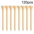 Miniatyrbilde 2 av 8: Golf-tees i bambussett, 120 stykker, tre farge, 70 mm