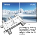 Miniatyrbillede 8 af 8: Fordeler - 4-vejs splitter, fuldt afskærmet, Unicable & HD egnet til
