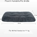 Miniatyrbillede 2 af 5: Plys hund seng, medium hund sofa, vaskbar super blød hundekurv, KLB