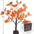 Miniatyrbillede 2 af 5: LED Ahornbladstræ Lys 50cm 24 LED Batteridrevet Bord Ahornblad