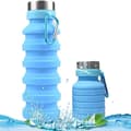 Vikbara vattenflaskor, 550ML vikbar läckagesäker sportflaska, BPA-fri