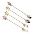 Miniatyrbillede 8 af 8: Japansk 304 rustfrit stål sakura-formet suppeske KLB