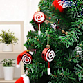 Miniatyrbild 4 av 6: Paket med 6 julgodis-lollipop-prydnader 10 cm splitterfri glitter KLB