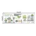 Miniatyrbillede 2 af 5: Personlighed frisk grøn vægklistermærker grøn plante vægklistermærker KLB