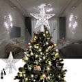 Miniatyrbild 4 av 8: Julgranstopp stjärna julstjärna med justerbar LED-projektor KLB