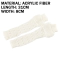 Miniatyrbilde 2 av 6: Womens Vinter Varm Over Elbow Lang Fingerless Strikket Halv Finger Åpen Hvit KLB