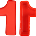 Miniatyrbillede 2 af 7: Kageform silikone tal store tal 7 bageform 1 KLB