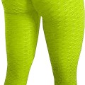 Miniatyrbilde 3 av 4: Berømte leggings, kvinners rumpe løftende yogabukser høye 01 gule KLB