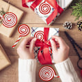 Miniatyrbilde 7 av 7: Julepyntsett med lollipops, 6 stk. Juletrær Lollipop KLB