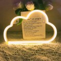Miniatyrbild 1 av 5: Molnformad LED-neonljus, väggdekor för jul, födelsedagsfest, barnrum, vardagsrum, bröllopsfestdekoration (varmvit)